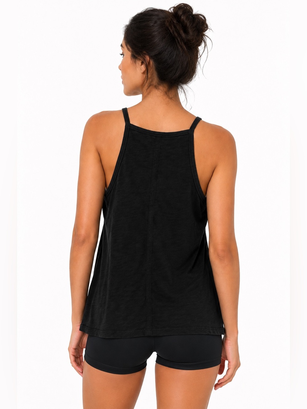 ATM Anthony Thomas Melillo Slub Jersey Camisole Tank Black L NWT Quiet Luxury